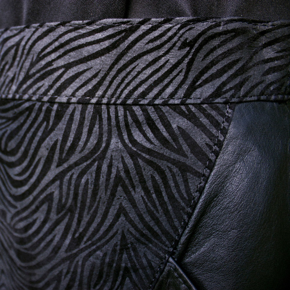 Leather Pencil Skirt - Vintage - Tiger Stripe - Picture 6 of 6